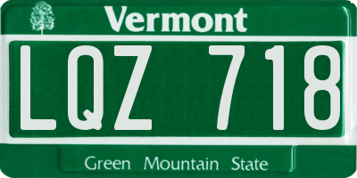 VT license plate LQZ718