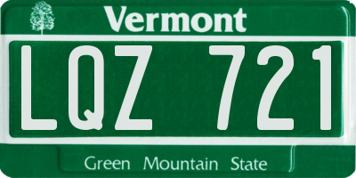 VT license plate LQZ721