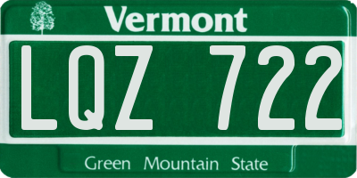 VT license plate LQZ722