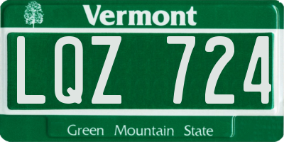 VT license plate LQZ724