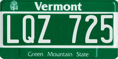 VT license plate LQZ725