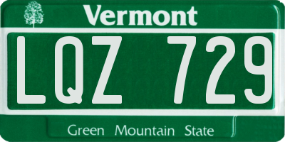 VT license plate LQZ729