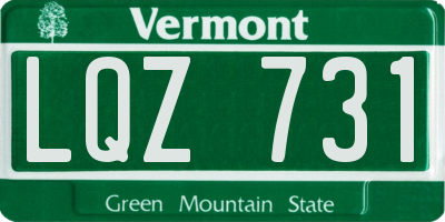 VT license plate LQZ731