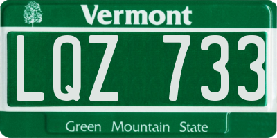 VT license plate LQZ733