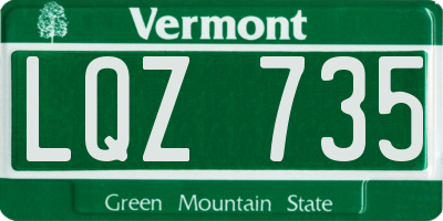 VT license plate LQZ735