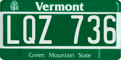 VT license plate LQZ736