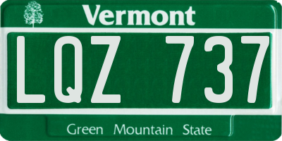 VT license plate LQZ737