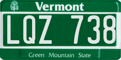 VT license plate LQZ738