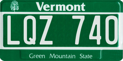 VT license plate LQZ740