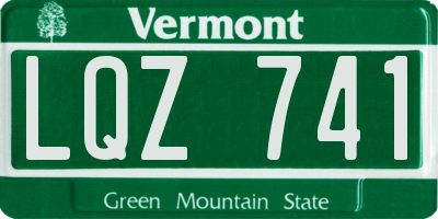 VT license plate LQZ741