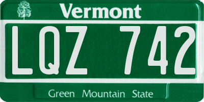 VT license plate LQZ742