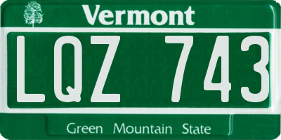 VT license plate LQZ743