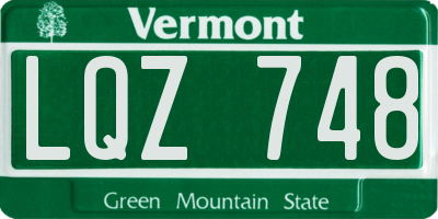 VT license plate LQZ748