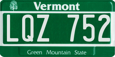 VT license plate LQZ752