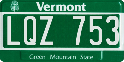 VT license plate LQZ753