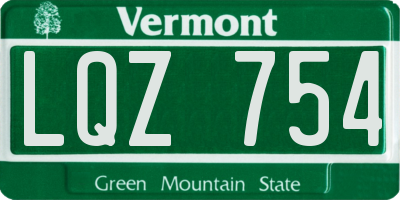 VT license plate LQZ754