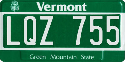 VT license plate LQZ755