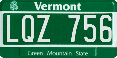 VT license plate LQZ756