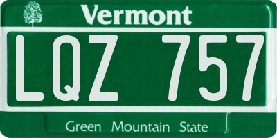 VT license plate LQZ757