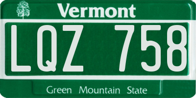 VT license plate LQZ758