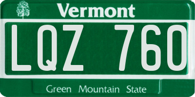 VT license plate LQZ760