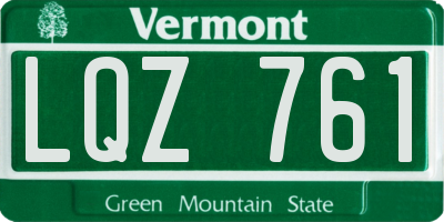 VT license plate LQZ761