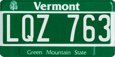 VT license plate LQZ763