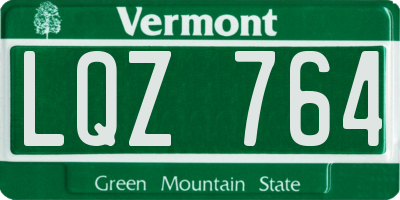 VT license plate LQZ764