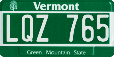 VT license plate LQZ765