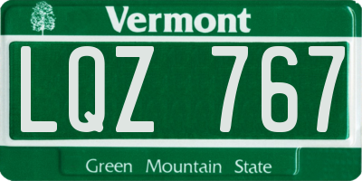VT license plate LQZ767