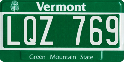 VT license plate LQZ769