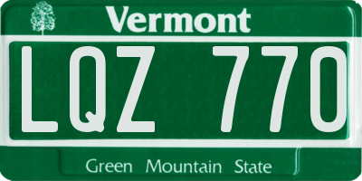 VT license plate LQZ770