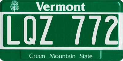 VT license plate LQZ772