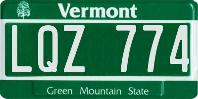 VT license plate LQZ774