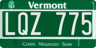 VT license plate LQZ775
