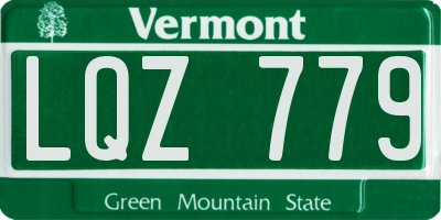 VT license plate LQZ779