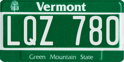 VT license plate LQZ780