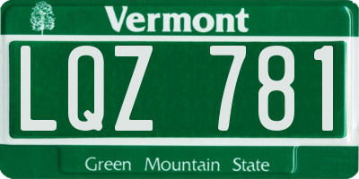 VT license plate LQZ781