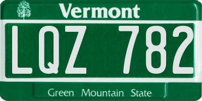 VT license plate LQZ782