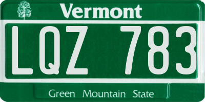 VT license plate LQZ783