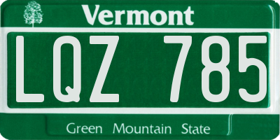 VT license plate LQZ785