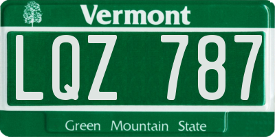 VT license plate LQZ787
