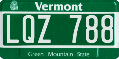 VT license plate LQZ788