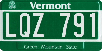 VT license plate LQZ791