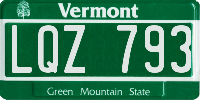VT license plate LQZ793