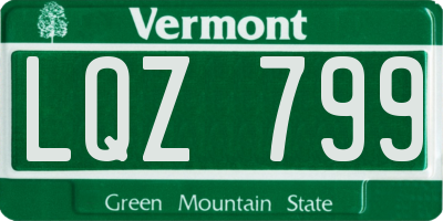 VT license plate LQZ799