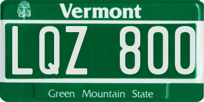 VT license plate LQZ800