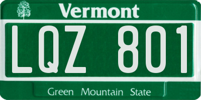 VT license plate LQZ801