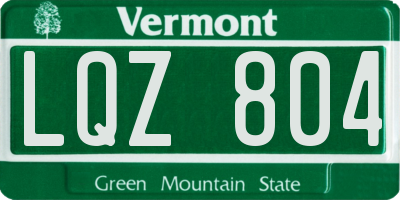 VT license plate LQZ804