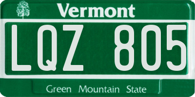VT license plate LQZ805